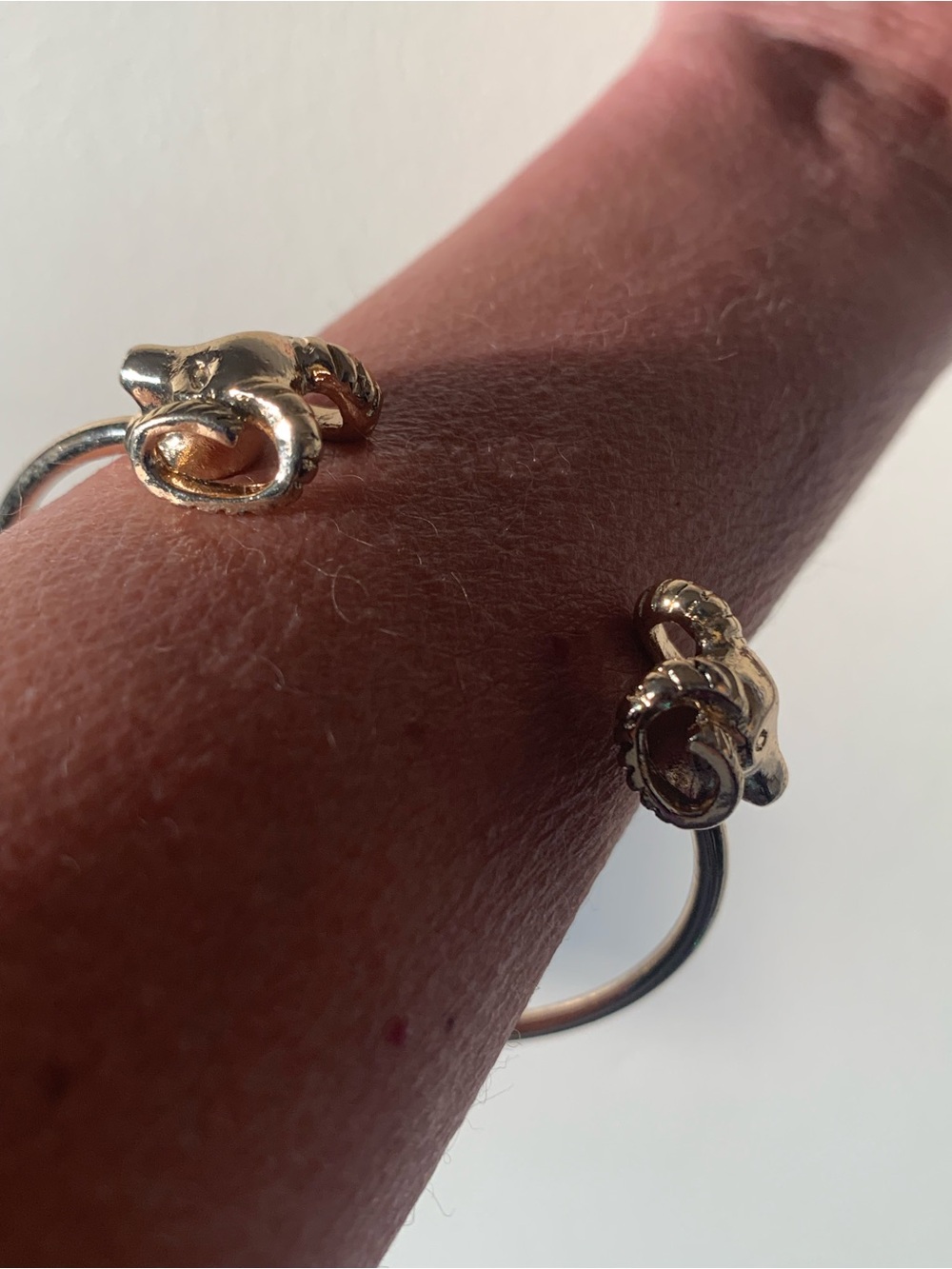 Gold-Tone Animal Head Open Cuff Bracelet - Women Jewelry